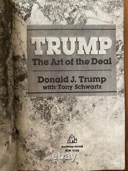 President Donald Trump Signed Book The Art Of The Deal Official 2016 Election