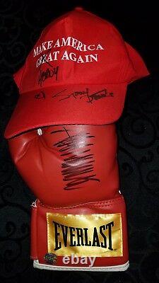 President Donald Trump Signed Boxing Glove Stormy Daniels Signed Maga Hat