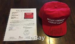 President Donald Trump Signed Campaign Red MAGA Hat Official Cali Fame JSA Rare