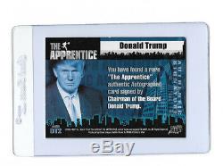 President Donald Trump Signed Card The Apprentice Dt2 Pack Pulled Cert Auto Rare