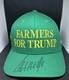President Donald Trump Signed Farmers For Trump Hat Rare Jsa Coa Authentic Auto