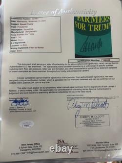 President Donald Trump Signed Farmers For Trump Hat Rare Jsa Coa Authentic Auto