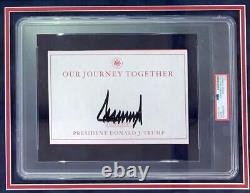 President Donald Trump Signed Framed Book Insert with 11x14 Inauguration Photo PSA