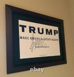 President Donald Trump Signed Framed Campaign Sign Autograph Maga Kag Jsa Coa