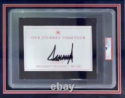 President Donald Trump Signed Framed Insert with 11x14 Vote Photo PSA