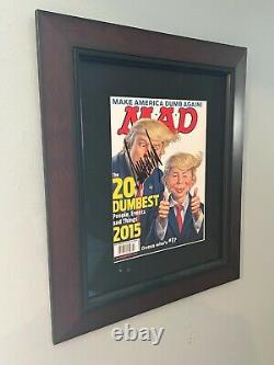 President Donald Trump Signed Framed Mad Magazine Autograph Maga Jsa Coa Rare