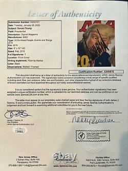 President Donald Trump Signed Framed Mad Magazine Autograph Maga Jsa Coa Rare