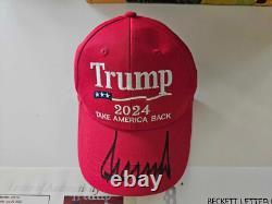 President Donald Trump Signed Hat 2024 Auto Jsa, Beckett Loa