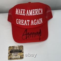 President Donald Trump Signed MAGA Hat 45-47 Flag Autographed COA Hologram