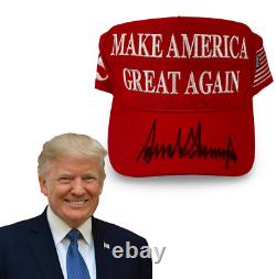 President Donald Trump Signed MAGA Hat, Full Name. Make America Great Again. JSA