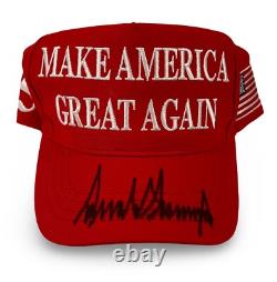 President Donald Trump Signed MAGA Hat, Full Name. Make America Great Again. JSA