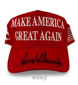 President Donald Trump Signed MAGA Hat, Full Name. Make America Great Again. JSA