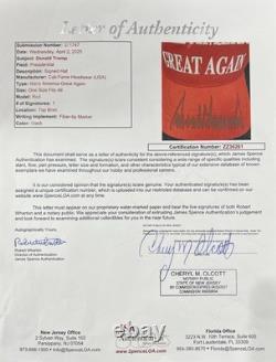President Donald Trump Signed MAGA Hat, Full Name. Make America Great Again. JSA