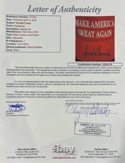 President Donald Trump Signed MAGA Hat, Full Name. Make America Great Again. JSA