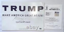 President Donald Trump Signed Make America Great Again Campaign Poster Sign Bas