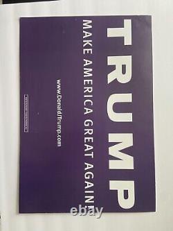 President Donald Trump Signed Make America Great Again Campaign Poster Sign Bas