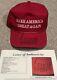 President Donald Trump Signed Official Red Maga Hat Cali Fame 2024 Auto Jsa Coa
