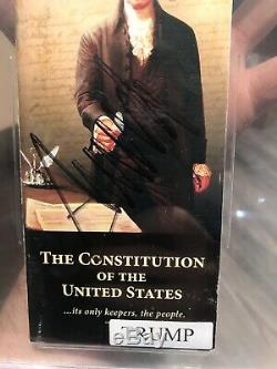 President Donald Trump Signed Pocket Book Constitution Beckett Authenticated Bgs