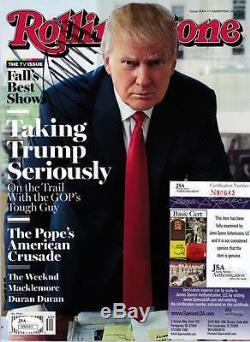 President Donald Trump Signed Rolling Stone Magazine No Mailing Label! Jsa Coa