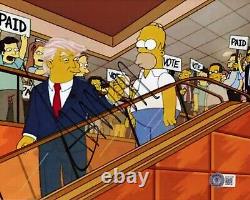 President Donald Trump Signed Simpsons Photo 8x10 Autograph A Beckett Bas Coa