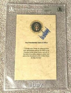 President Donald Trump Signed Slabbed Oath Of Office White House Maga Beckett