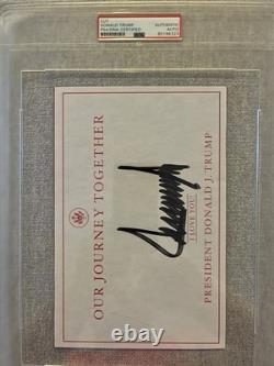 President Donald Trump Signed Slabbed Our Journey Together Cut Signature PSA/DNA