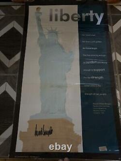 President Donald Trump Signed Statue Of Liberty Poster With COA Full Name