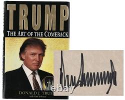 President Donald Trump Signed The Art of the Comeback BAS Auto Fitting Copy