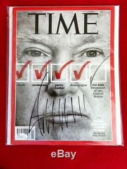 President Donald Trump Signed in 2016- Time Magazine! JSA LOA