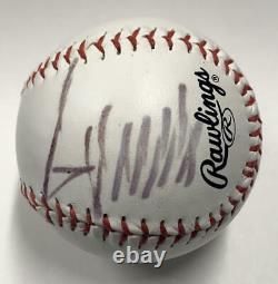 President Donald Trump Single Signed Baseball. Auto PSA