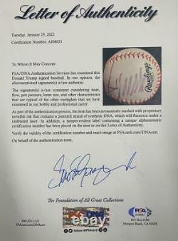 President Donald Trump Single Signed Baseball. Auto PSA