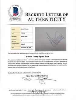 President Donald Trump Surviving At The Top Signed 1st Ed Book Beckett (bas)