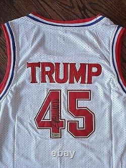 President Donald Trump USA Signed Autographed 45 Basketball Jersey Certified Coa