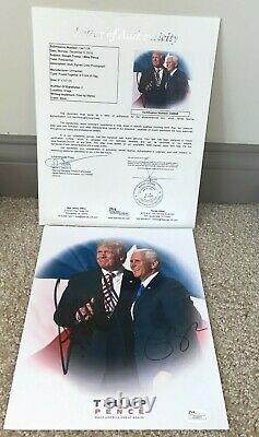 President Donald Trump Vice Mike Pence Dual Signed 8x10 Photo 2016 2020 Maga Jsa