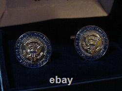 President Donald Trump White House VIP Gift Seal Cufflinks SIGNED 2020