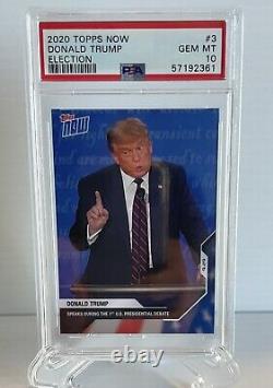 President Donald Trump and First Lady Melania MAGA Collection (3) PSA 10