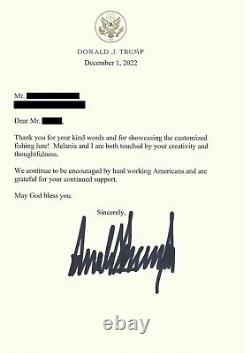 President Donald Trump autograph, Photo, Letter and Fishing Lure