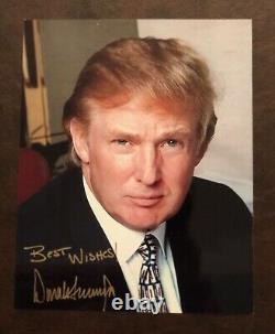 President Donald Trump original autographed 8x10 photo