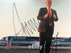 President Donald Trump signed 11x14 Photo JSA COA Great Image Bold Auto B443