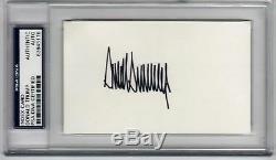President Donald Trump signed 3x5 index card PSA/DNA early signature