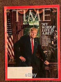 President Donald Trump signed Autographed Time Magazine