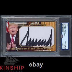 President Donald Trump signed Cut 3x5 Custom Card PSA DNA Slab Bold Auto C3397