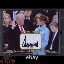 President Donald Trump signed Cut 8x10 Custom Photo JSA LOA Bold Auto 1/1 Z1788