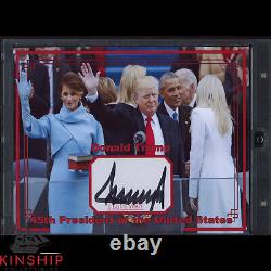 President Donald Trump signed Cut 8x10 Custom Photo JSA LOA Bold Auto 1/1 Z1790