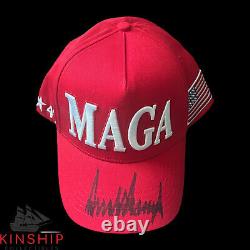 President Donald Trump signed MAGA Hat JSA LOA Auto Grade 9