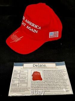 President Trump Hand Signed Hat With COA Very Clean Signature