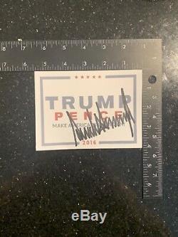 President Trump Signed/Autographed 2016 OFFICIAL Campaign Index Card (4 X 5.5)