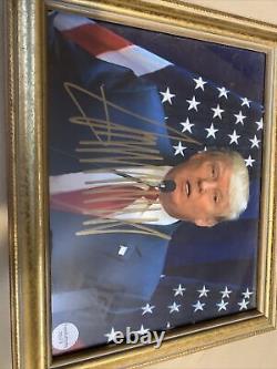 President Trump Signed photo with frame