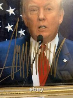President Trump Signed photo with frame