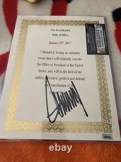President Trump signed Oath of Office